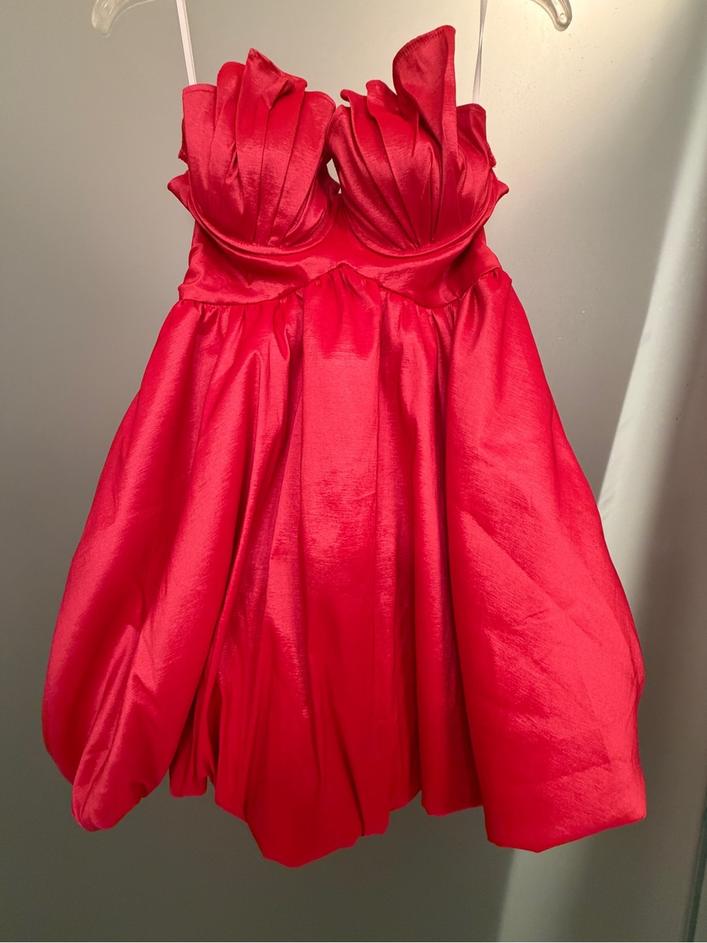 SHEIN Red Strapless Sculpted Sweetheart Mini Dress
